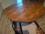 Houten mangohout Bijzettafel Rond, Huis en Inrichting, Minder dan 55 cm, Gebruikt, Hout, Ophalen
