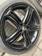 Zwarte Velgen met Banden - 4 stuks, Auto-onderdelen, Banden en Velgen, Ophalen, 18 inch, Gebruikt, Banden en Velgen