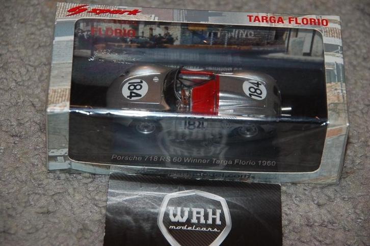 PORSCHE 718 TARGA FLORIO WINNER SPARK 43TF60 WRH, Hobby en Vrije tijd, Modelauto's | 1:43, Zo goed als nieuw, Auto, Overige merken