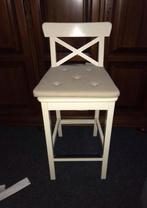 Halfhoge witte barkruk 'BERLIOZ MINI' in retro stijl, Huis en Inrichting, Stoelen, Ophalen, Zo goed als nieuw, Wit, Eén