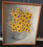 Twee Bloemenschilderijen, gesigneerd S.R., Antiek en Kunst, Ophalen