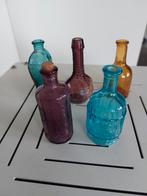 5 oude Bitters flesjes, Antiek en Kunst, Antiek | Glas en Kristal, Ophalen of Verzenden
