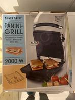Panini Grill - Silvercrest - 2000W, Ophalen, Vaatwasmachinebestendig, Zo goed als nieuw, Tafelgrill