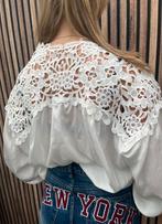 Blouse dames wit met kant, Kleding | Dames, Ophalen of Verzenden, Nieuw, Wit
