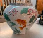 Bloempot Franklin mint the vase of the golden carp vaas., Ophalen of Verzenden