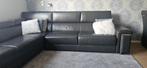 Leer hoekbank grijs (290250) van Zitform, Huis en Inrichting, Ophalen, Gebruikt, Metaal, Hoekbank