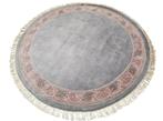 Handmade rond Nepalees tapijt pastel lila pink wol 205x205cm, ., Rond, Crème, Ophalen of Verzenden