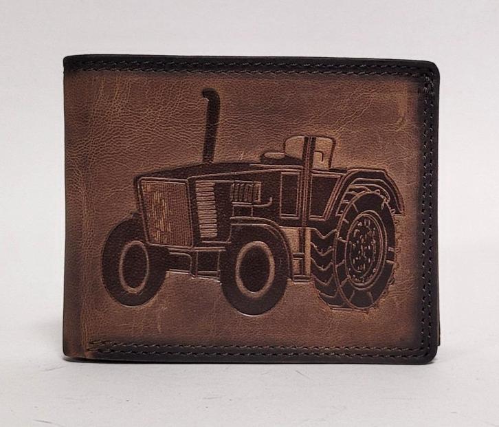Tractor oud model portemonnee van leer bruin portefeuille, Sieraden, Tassen en Uiterlijk, Portemonnees, Nieuw, Bruin, Leer, Ophalen of Verzenden