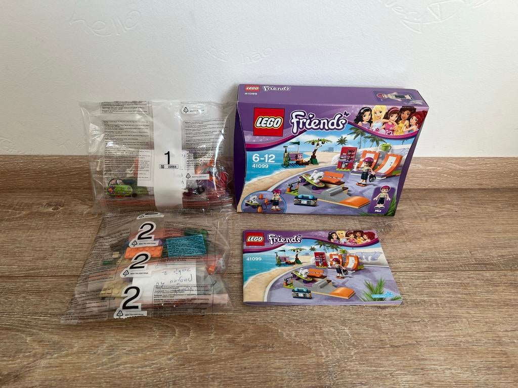Lego Friends Heartlake Skate Park 41099 - Complete Set, Ophalen of Verzenden, Zo goed als nieuw, Complete set, Lego