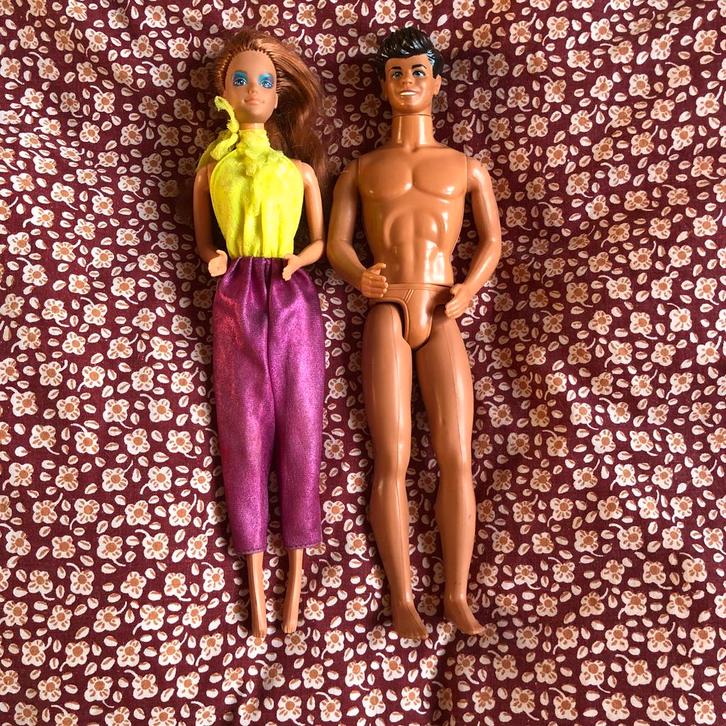 Barbie Rockstars Diva en Derek 1985, Verzamelen, Poppen, Gebruikt, Pop, Ophalen of Verzenden
