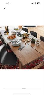 IKEA MORBYLANGA eiken eettafel + bank + eventueel de stoelen, Huis en Inrichting, Tafels | Eettafels, Ophalen, Eikenhout, 200 cm of meer