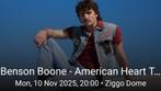 Benson Boone 2 tickets next to each other, Tickets en Kaartjes, Twee personen, November