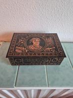 Opbergdoosje ingelegd met koper., Ophalen of Verzenden, Gebruikt, Minder dan 50 cm, Minder dan 50 cm