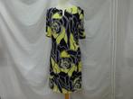 SELECT zwart/gele soepele stretch jurk - maat 40, Maat 38/40 (M), Verzenden, Zwart, Boven de knie