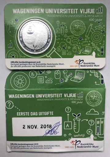 2018 COINCARD 5 EURO WAGENINGEN UNIVERSITEIT VIJFJE *EDU* beschikbaar voor biedingen