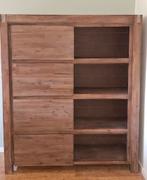 Kast met schuifpanelen + evt. tafel/tv-meubel, Ophalen, Met deur(en), 100 tot 150 cm, Zo goed als nieuw