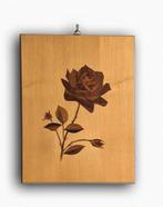 Roos Intarsia, Marqueterie met kostbare houtsoorten., Ophalen of Verzenden