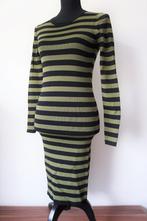 NIKKIE Geweldige Mosgroen/Zwart Gestreepte Jurk XS 34, Ophalen of Verzenden, Zo goed als nieuw, Maat 34 (XS) of kleiner, Groen