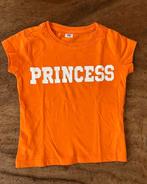 Oranje t-shirt mt 92 ‘princess’ meisje, Kinderen en Baby's, Kinderkleding | Maat 92, Meisje, Ophalen of Verzenden, Zo goed als nieuw