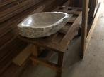 Oud eiken salontafel wagondelen suar boomstam tafel, 100 tot 150 cm, 50 tot 75 cm, Nieuw, Eikenhout