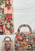 Retro canvas dubbelzijdige shopper, 120 cm of meer, Ophalen of Verzenden, Zo goed als nieuw, Katoen