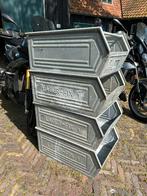 Vintage industriele metalen stapelbare bak, Ophalen