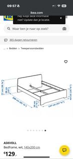 Ikea askvoll bed 140x200, Huis en Inrichting, Overige typen, Tweepersoons, Zo goed als nieuw, 200 cm
