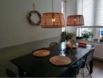 Houten tafel, zwart gelakt, Huis en Inrichting, Ophalen, Gebruikt, 50 tot 100 cm, Vijf personen of meer
