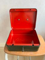 Vintage Kluisje met Sleutel - Werkend Slot!, Verzamelen, Spaarpotten, Ophalen of Verzenden, Gebruikt, Metaal of Blik, Object of Gebouw