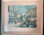 Aquarel Vijf leuke aquarellen Frankrijk Paris jaren 20., Antiek en Kunst, Kunst | Schilderijen | Klassiek, Ophalen of Verzenden