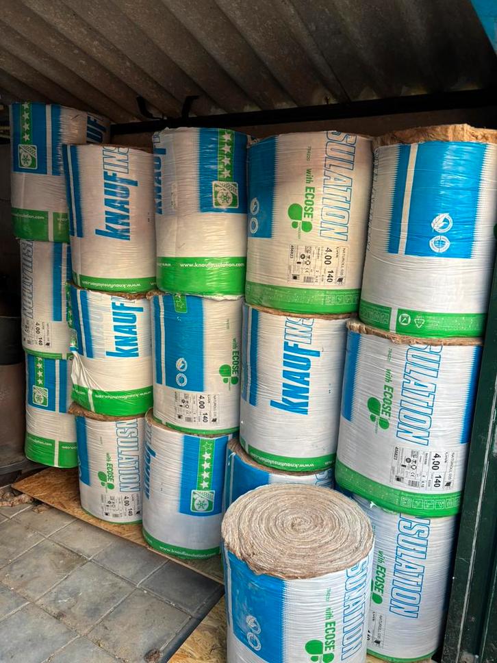 Glaswol naturall 120/140mm, Doe-het-zelf en Verbouw, Isolatie en Afdichting, Nieuw, Muurisolatie, Dakisolatie, Glaswol, 12 cm of meer