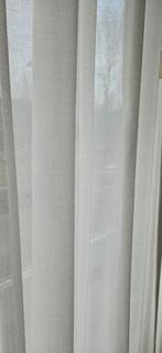 Witte vitrage met rails - 240x264 cm, Ophalen, 200 cm of meer, Wit, Zo goed als nieuw
