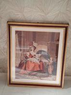 Prachtig groot geborduurd schilderij in prachtige lijst, Ophalen