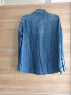 Dames jeans blouse met donkere wassing zara zgan, Kleding | Dames, Blouses en Tunieken, Blauw, Maat 38/40 (M), Ophalen of Verzenden