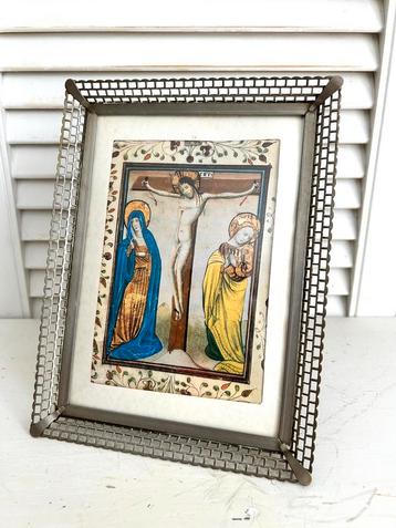  Vintage fotolijst met bol glas art deco beschikbaar voor biedingen