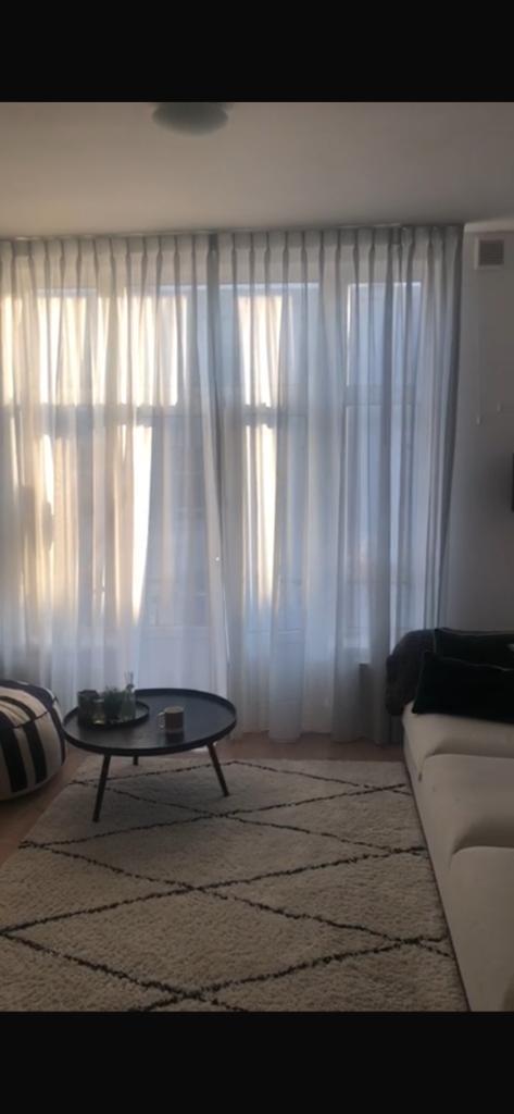 Gordijnen 3 stuks inbetween licht grijs, Huis en Inrichting, Stoffering | Gordijnen en Lamellen, Zo goed als nieuw, 200 cm of meer