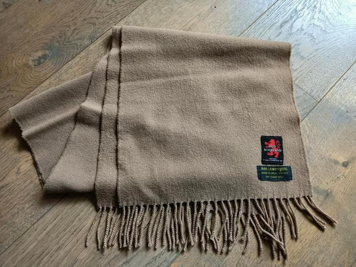 100% lambswool brown scarf, Kleding | Heren, Mutsen, Sjaals en Handschoenen, Zo goed als nieuw, Sjaal, Overige maten, Ophalen of Verzenden