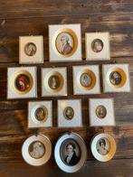 Haffke Miniatuurschilderij Portretten 13 x, Antiek en Kunst, Ophalen of Verzenden