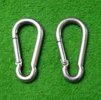 RVS karabijnhaak, 80 mm, Ophalen of Verzenden, Gebruikt, Overige typen