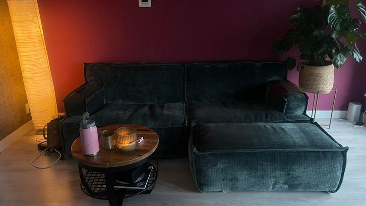 Zitmaxx Candy bank + hocker, Huis en Inrichting, Banken | Bankstellen, Zo goed als nieuw, Rechte bank, Vierpersoons of meer, 250 tot 300 cm