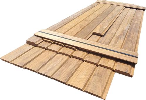 6.67 m2 Halfhouts rabat  - Hardhout - nr: HP47, Tuin en Terras, Palen, Balken en Planken, Nieuw, Planken, Hardhout, Ophalen