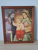 Antieke devotieprent Heilige Familie – 50 x 40 cm, Antiek en Kunst, Antiek | Religie, Ophalen of Verzenden