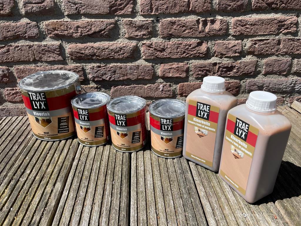 TRAE LYX Vloerlak en Kleurbeits - Diverse volumes, Ophalen, Bruin, 5 tot 10 liter, Nieuw