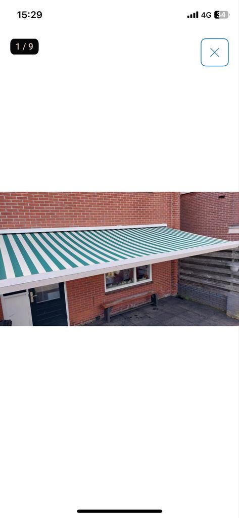 Zonnescherm - Reparatie . Motoren vervangen, Gebruikt, 450 cm of meer, Ophalen of Verzenden, 150 tot 300 cm