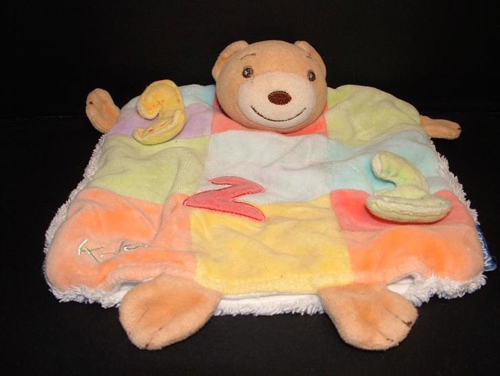 KALOO 123 DOEKJE BEER KNUFFELDOEKJE VELOURS BEIGE MET, Kinderen en Baby's, Speelgoed | Knuffels en Pluche, Nieuw, Beer, Ophalen of Verzenden