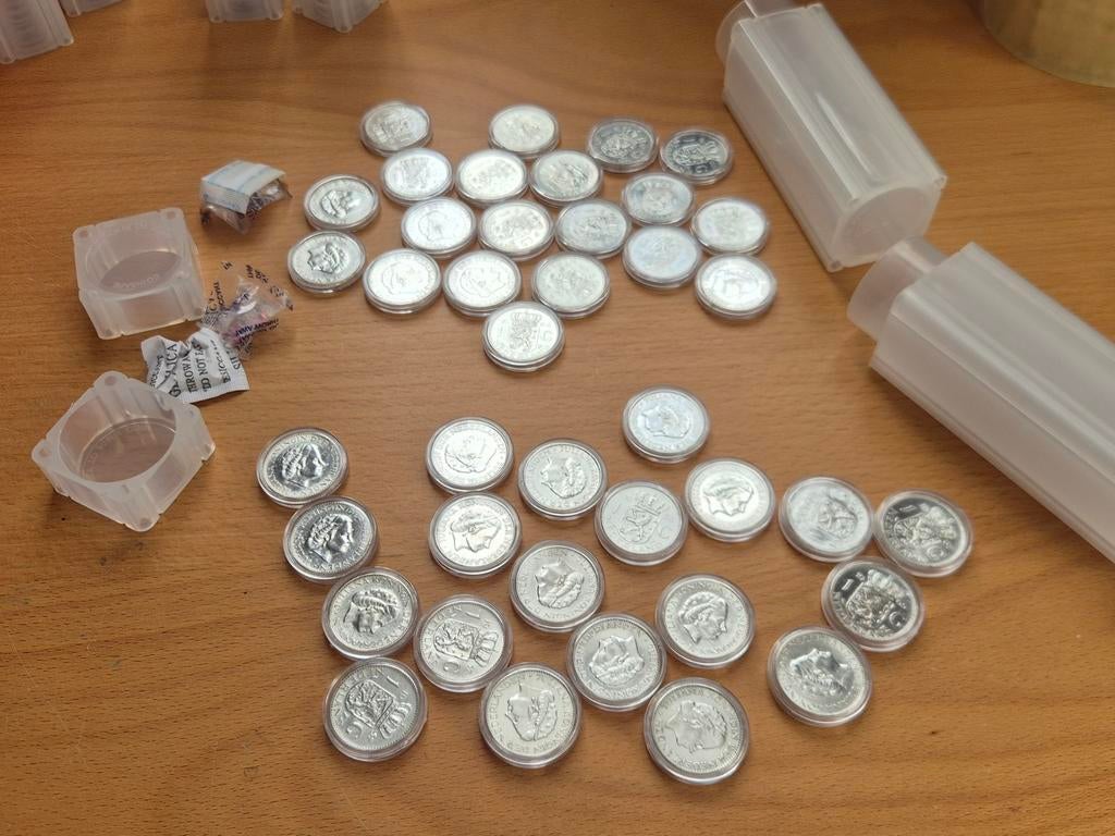 NL: 40 x Zilveren Juliana Gulden. 187 gram puur zilver!, Postzegels en Munten, Munten | Nederland, 1 gulden, Koningin Juliana