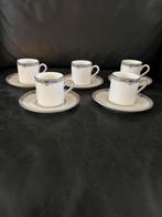 5 Wedgwood Amherst mocca kop en schotel, Ophalen, Zo goed als nieuw, Wedgwood, Kop(pen) en/of Schotel(s)