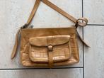 Claudio Ferrici Schoudertasje - Croco Look, Sieraden, Tassen en Uiterlijk, Ophalen of Verzenden, Gebruikt, Beige, Schoudertasje