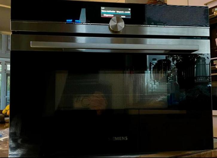 ZGAN!! SIEMENS INBOUW COMBI OVEN/MAGNETRON CM676G0S1, Witgoed en Apparatuur, Magnetrons, Zo goed als nieuw, Inbouw, Combimagnetron