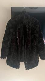 Vero moda jas maat S (zwart/faux fur) met panther sjaal, Ophalen of Verzenden, Zo goed als nieuw, Zwart